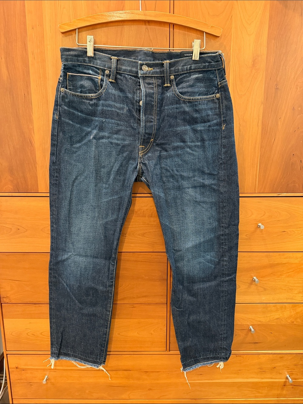 Vince Women’s Dark Blue Denim Jeans - Classic Straight Fit